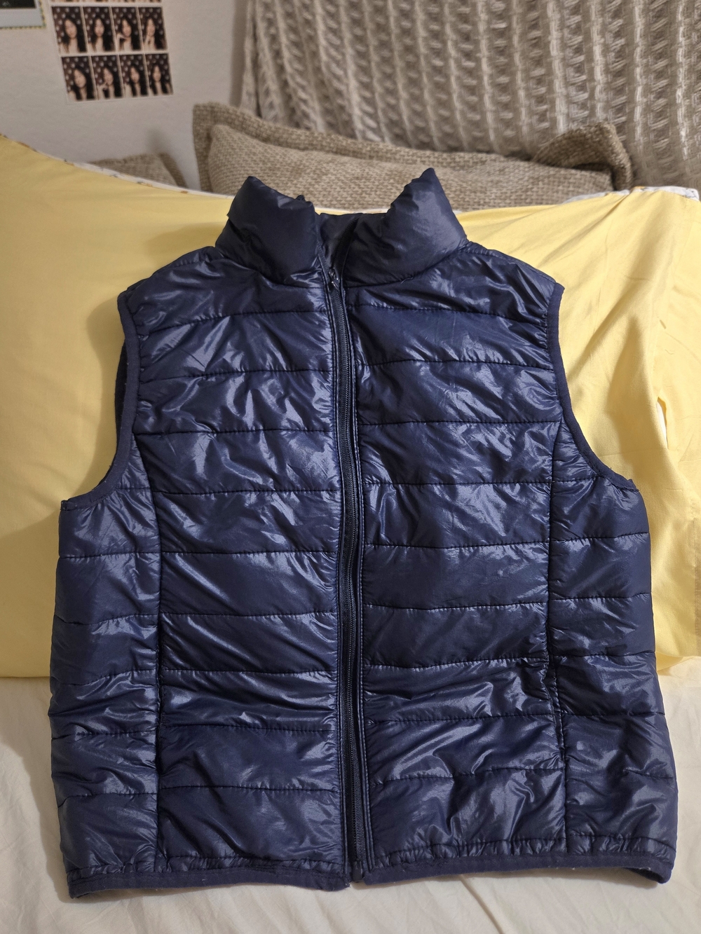 Classic Women's Quilted Puffer Vest - Navy